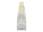 StarTech.com 50cm CAT6 Ethernet Cable, 10 Gigabit Snagless RJ45 650MHz 100W PoE Patch Cord, CAT 6 10GbE UTP Network Cable w/Strain Relief, White, Wiring is UL Certified/TIA