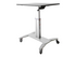 StarTech.com Mobile Standing Desk, Portable Sit Stand Ergonomic Height Adjustable Cart on Wheels, Rolling Computer/Laptop Workstation Table w/ Locking One-Touch Lift for Teachers/Student