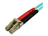 StarTech.com 10 m OM4 LC to LC Multimode Duplex Fiber Optic Patch Cable- Aqua