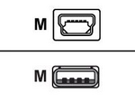 USB-kabel - USB (hane) till mini-USB typ B (hane)