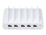 5 Port USB-C and USB-A Charging Dock with UK Plug