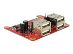 Raspberry Pi USB Micro-B female / USB pin header > 4 x USB type A female