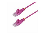 2m Pink Slim CAT6 Ethernet Cable, Snagless, 28AWG, LSZH