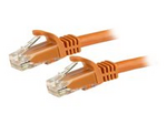 StarTech.com 15m CAT6 Ethernet Cable, 10 Gigabit Snagless RJ45 650MHz 100W PoE Patch Cord, CAT 6 10GbE UTP Network Cable w/Strain Relief, Orange, Wiring is UL Certified/TIA