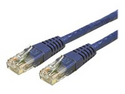 StarTech.com 6ft CAT6 Ethernet Cable, 10 Gigabit Molded RJ45 650MHz 100W PoE Patch Cord, CAT 6 10GbE UTP Network Cable with Strain Relief, Blue, Fluke Tested/Wiring is UL Certified/TIA
