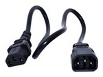 Strömkabel - power IEC 60320 C13 till IEC 60320 C14