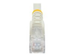 Cat6-patchkabel med hakfria RJ45-kontakter – 1 m, vit