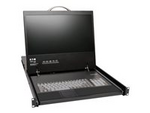 Tripp Lite Series 8-Port IP Rack Console Cat5 KVM Switch 19" LCD 1+1 User 1URM TAA