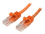 Cat5e patchkabel med hakfria RJ45-kontakter – 2 m, orange