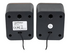 Manhattan 2600 Series Speaker System, Small Size, Big Sound, Two Speakers, Stereo, USB power, Output: 2x 3W, 3.5mm plug for sound, In-Line volume control, Cable 0.9m, Black, Three Year Warranty, Box