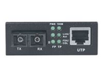Intellinet Fast Ethernet Single Mode Media Converter, 10/100Base-Tx to 100Base-Fx (SC) Single-Mode, 20km