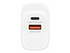 Manhattan Wall/Power Mobile Device Charger (Euro 2-pin), USB-C and USB-A ports, USB-C Output: 30W, USB-A Output: 18W, White, Phone/Tablet Charger, Three Year Warranty, Retail Box strömadapter