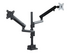StarTech.com Desk Mount Dual Monitor Arm, Full Motion Monitor Mount for 2x VESA Displays up to 32" (up to 17lb/8kg), Ergonomic Vertical Stackable Arms, Articulating, Height Adjustable