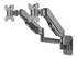 Manhattan TV & Monitor Mount, Wall, Full Motion (Gas Spring), 2 screens, Screen Sizes: 17-32", Black, Dual Screen, VESA 75x75 to 100x100mm, Max 8kg (each), Tilt & Swivel with 3 Pivots, Lifetime Warranty konsol