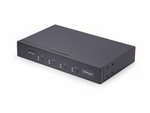 4-Port KM Switch with Mouse Roaming, USB Switch for Keyboard/Mouse, 3.5mm and USB Audio, Peripheral Sharing for 4 Computers, USB 3.0 Switcher, TAA Compliant