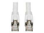 Tripp Lite Series Cat8 25G/40G Certified Snagless Shielded S/FTP Ethernet Cable (RJ45 M/M), PoE, White, 25 ft. (7.62 m)