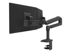 Ergotron LX Monitorarm för dubbla bildskärmar för bordsmontering, svart
