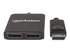 Manhattan DisplayPort 1.2 to 2-Port DisplayPort 1.2 Splitter Hub with MST, 4K@30Hz, USB-A Powered, Video Wall Function, Black, Three Year Warranty, Blister