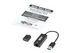 Eaton Tripp Lite Series USB-C, USB-A to RJ45 Gigabit Ethernet Network Adapter (2xM/F), USB 3.2 Gen 1, Black