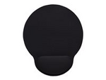 Manhattan Wrist Gel Support Pad and Mouse Mat, Black, 241 Ã— 203 Ã— 40 mm, non slip base, Lifetime Warranty, Card Retail Packaging