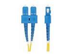 2m (6.6ft) SC to SC (UPC) OS2 Single Mode Duplex Fiber Optic Cable, 9/125µm, Laser Optimized, 40G/100G Zipcord, Bend Insensitive, Low Insertion Loss