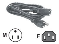 HP - strömkabel - power IEC 60320 C13 till NEMA 5-15