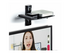 StarTech.com Floating Wall-Mounted AV Shelf, Adjustable Height Shelf For Under TV, Organize A/V Equipment On Black Tempered Glass Shelf hylla