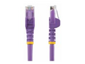 StarTech.com 15m CAT6 Ethernet Cable, 10 Gigabit Snagless RJ45 650MHz 100W PoE Patch Cord, CAT 6 10GbE UTP Network Cable w/Strain Relief, Purple, Wiring is UL Certified/TIA