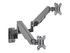 Manhattan TV & Monitor Mount, Wall, Full Motion (Gas Spring), 2 screens, Screen Sizes: 17-32", Black, Dual Screen, VESA 75x75 to 100x100mm, Max 8kg (each), Tilt & Swivel with 3 Pivots, Lifetime Warranty konsol