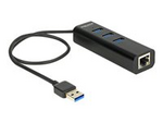 USB 3.0 Hub 3 Port + 1 Port Gigabit LAN 10/100/1000 Mb/s