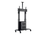 M Public Floorstand Dual Pillar 180 HD with AV Cabinet