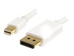 1m 3 ft White Mini DisplayPort to DisplayPort 1.2 Adapter Cable M/M