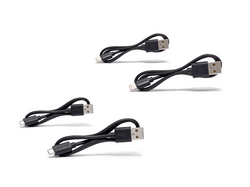 UNISYNK 2x Micro-USB + 2x MFi Lightning Cable kit black 45cm