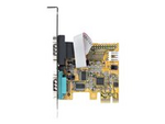 2-Port PCI Express Serial Card, Dual Port PCIe to RS232 (DB9) Serial Interface Card, 16C1050 UART, Standard or Low Profile Brackets, COM Retention, For Windows & Linux
