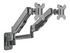 Manhattan TV & Monitor Mount, Wall, Full Motion (Gas Spring), 2 screens, Screen Sizes: 17-32", Black, Dual Screen, VESA 75x75 to 100x100mm, Max 8kg (each), Tilt & Swivel with 3 Pivots, Lifetime Warranty konsol