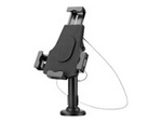 Manhattan iPad & Tablet Desk Stand, Lockable, Wall Mountable, Secure Anti-Theft, 7.9" to 10.5" tablets, 360° Rotation, +/- 70° Tilt, 330° Swivel, Black, Lifetime Warranty, Retail Boxed