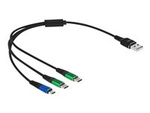 USB-kabel - USB (endast ström) (hane) till Mikro-USB typ B (endast ström), USB-C (enbart ström) (hane)