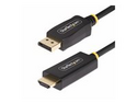 StarTech.com 3.3ft (1m) DisplayPort to HDMI Adapter Cable, 4K 60Hz with HDR, DP to HDMI 2.0b, Active Video Converter, DisplayPort Desktop to HDMI Monitor, M/M