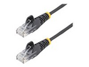 StarTech.com 2m Slim LSZH CAT6 Ethernet Cable, 10 Gigabit Snagless RJ45 100W PoE Patch Cord, CAT 6 10GbE UTP Network Cable w/Strain Relief, Black, ETL, Low Smoke Zero Halogen