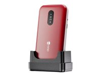 DORO 2821 - röd/vit - 4G funktionstelefon