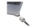 Ledge Lock Adapter for MacBook Air 13" M2-M4 with Keyed Lock Silver