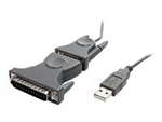 USB till RS232 DB9/DB25 seriell kabeladapter – M/M