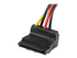 StarTech.com 12in LP4 to 2x Right Angle Latching SATA Power Y Cable Splitter
