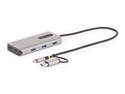 StarTech.com USB-C Multiport Adapter w/Attached USB-C to USB-A Dongle, Dual HDMI (4K30Hz/1080p60Hz), 3x USB-A, Mini Laptop Docking Station, Travel Dock, 1.3ft/40cm Cable