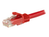 StarTech.com 7.5m CAT6 Ethernet Cable, 10 Gigabit Snagless RJ45 650MHz 100W PoE Patch Cord, CAT 6 10GbE UTP Network Cable w/Strain Relief, Red, Fluke Tested/Wiring is UL Certified/TIA