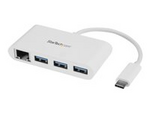 USB-C-hubb med 3 portar och Gigabit Ethernet