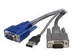 10 ft Ultra-Thin USB VGA 2-in-1 KVM Cable (SVUSBVGA10)