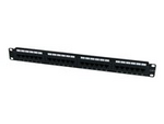 1U hyllmonterbar Cat 6 110 patchpanel med 24 portar