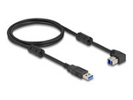 USB-kabel - USB typ A (hane) till USB Type B (hane) nedåtvinklad