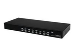 1U hyllmonterad USB KVM-switch med 8 portar och OSD